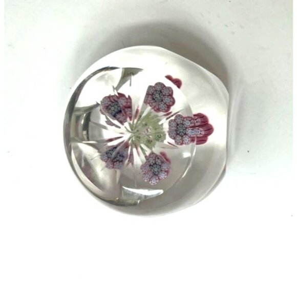 Vintage Glass Perthshire Paperweight PP14 1977 "I" Millefiori Flowers Star Base - Picture 6 of 7